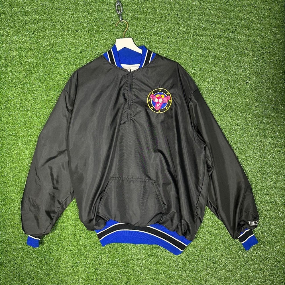 Vintage DeLong 2XL Pink Panther NHL Men's Jacket Throwback Stitched Satin Rare